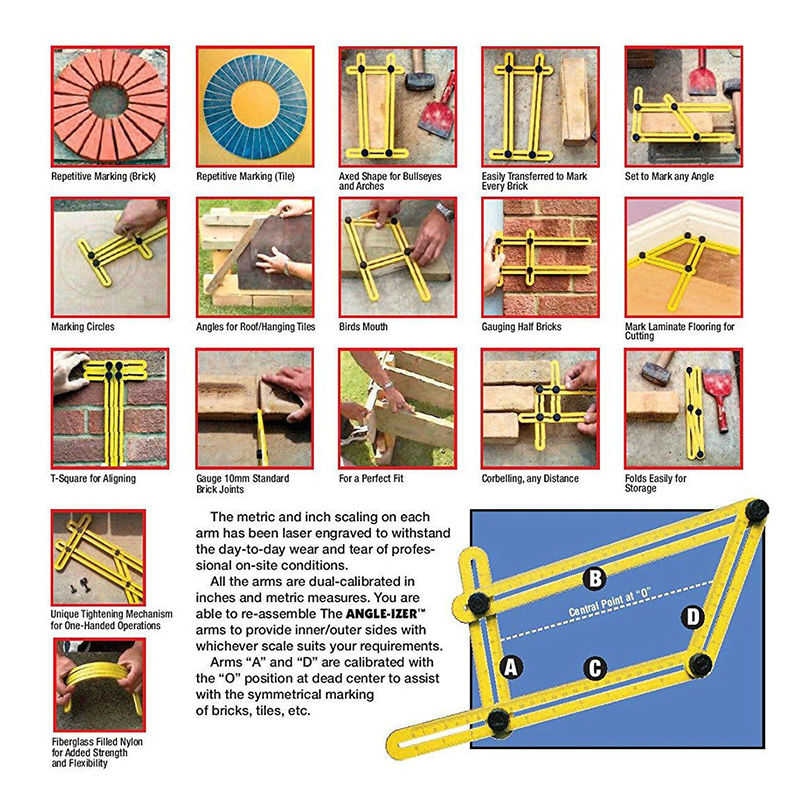 Adjustable Angle Finder Template Ruler Tool by HitMyNeed