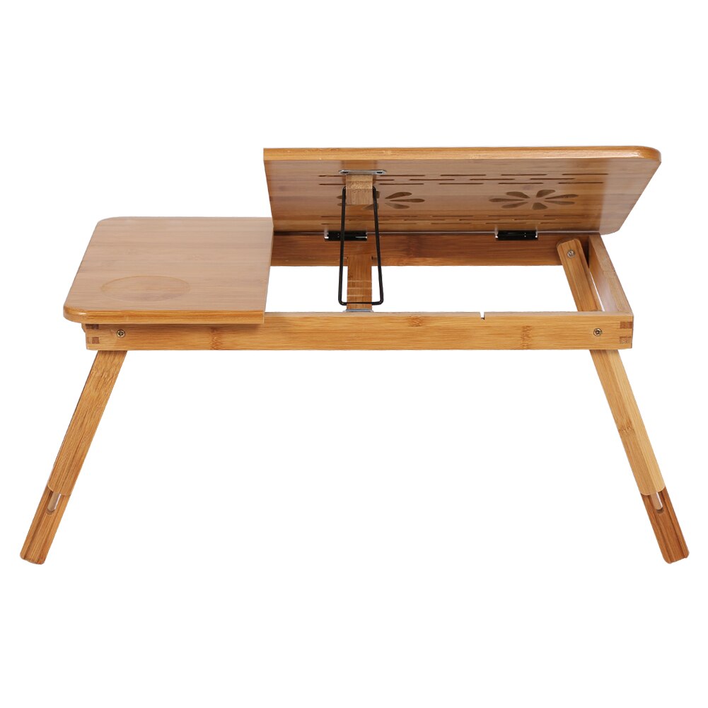 Adjustable Bamboo Laptop Table with Drawer by HitMyNeed