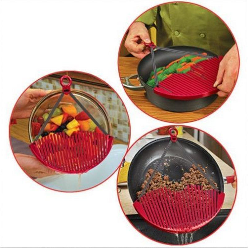 Adjustable Clip-On Plastic Pot Strainer by HitMyNeed