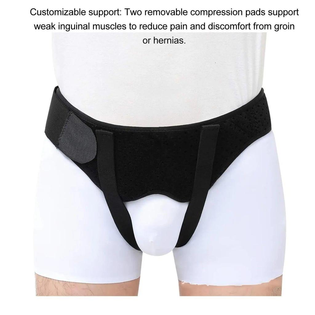 Adjustable Male Inguinal Hernia Support Belt with Pads by HitMyNeed