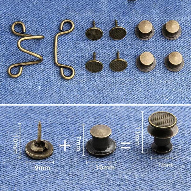 Adjustable Metal Jeans Waist Pins Tightener Set by HitMyNeed