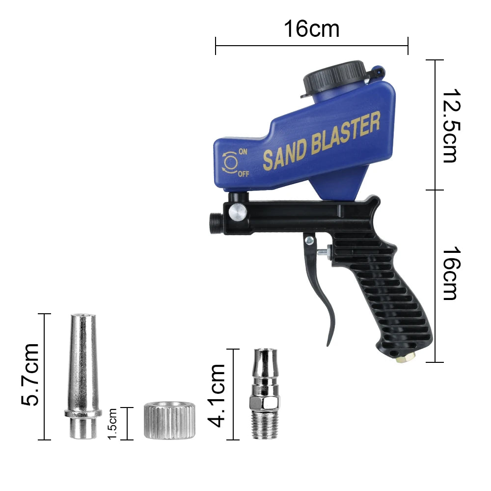 Adjustable Pneumatic Gravity Sandblasting Gun Set by HitMyNeed