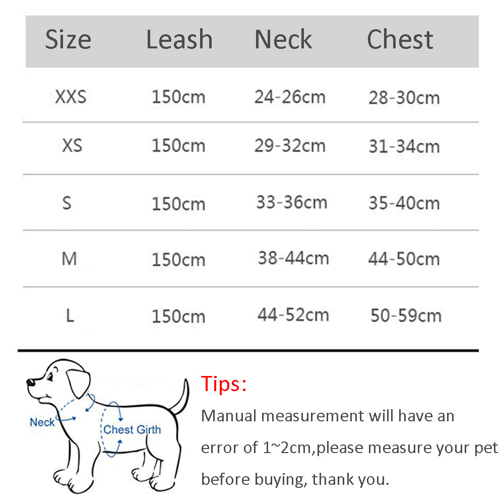 Adjustable Small Dog Harness and Leash Set by HitMyNeed