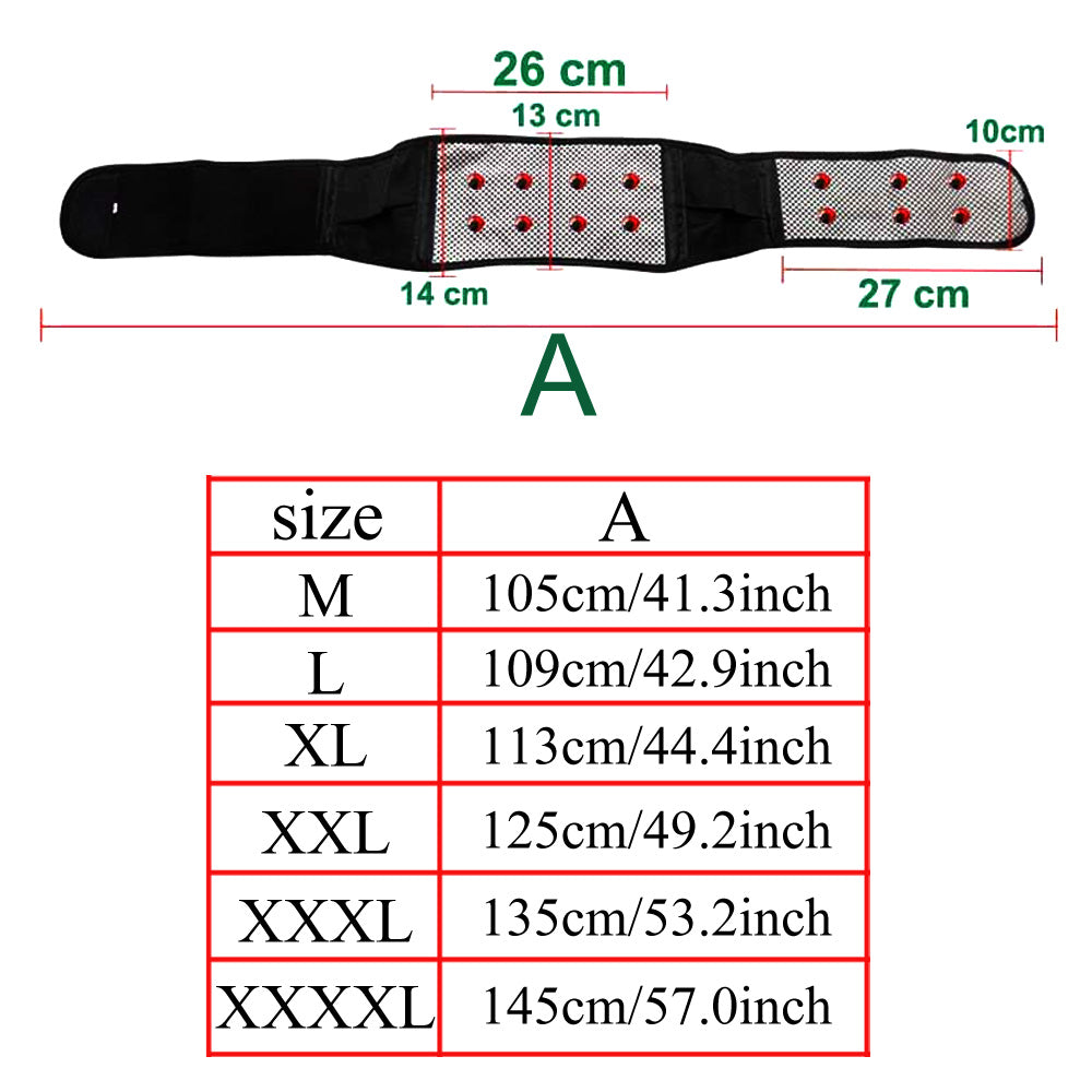 Adjustable Tourmaline Self-Heating Lumbar Support Belt by HitMyNeed