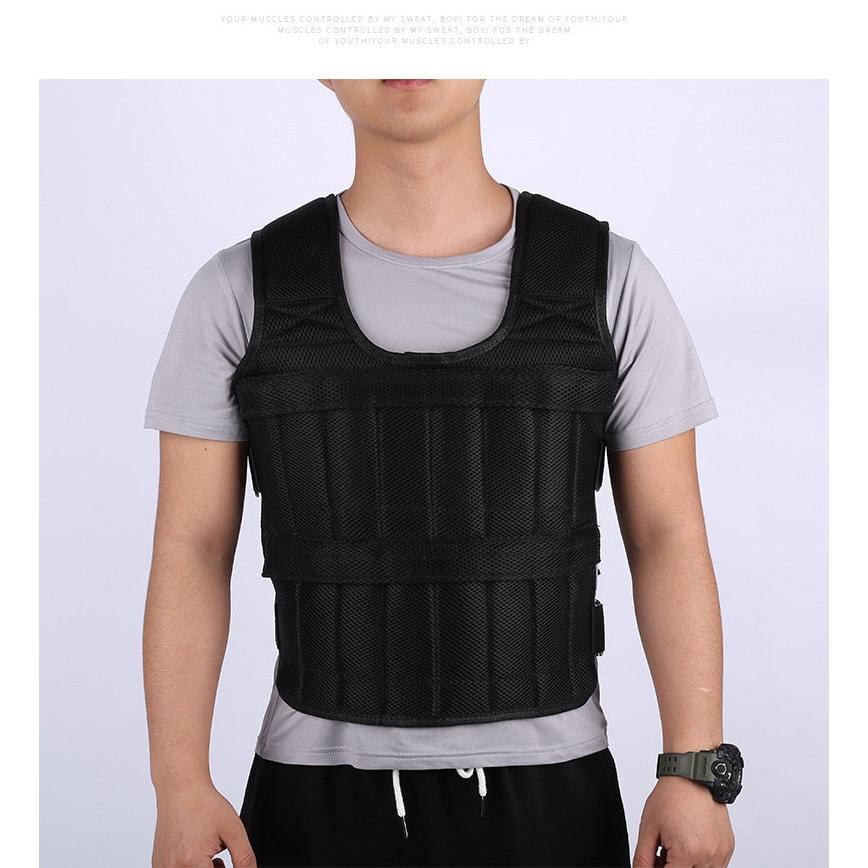 Adjustable Weighted Vest 30kg for Strength Training by HitMyNeed
