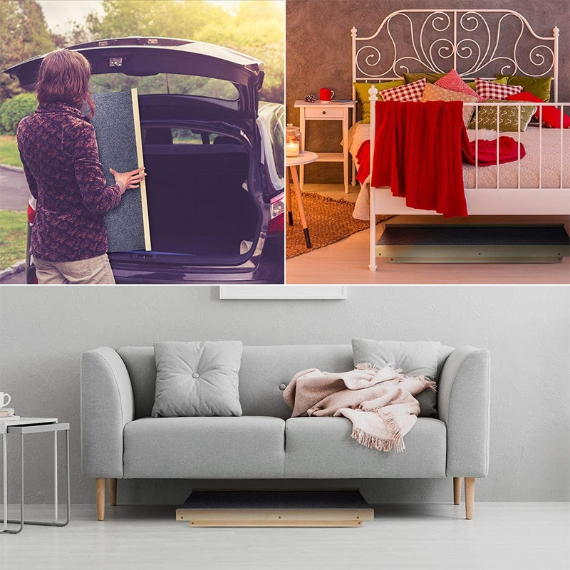 Adjustable Wooden Dog Ramp for Beds, Couches & Cars by HitMyNeed