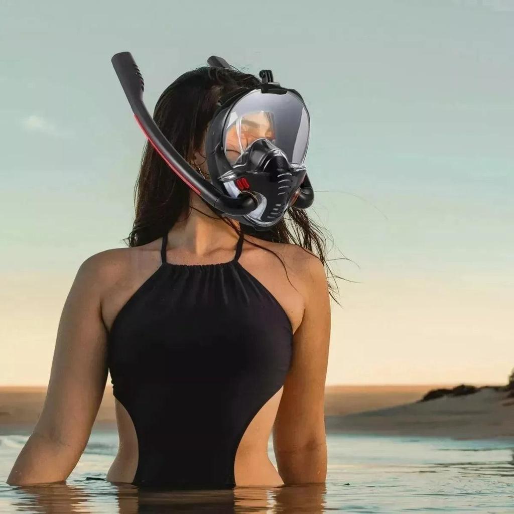 Adult Full Dry Double Tube Snorkeling Mask by HitMyNeed