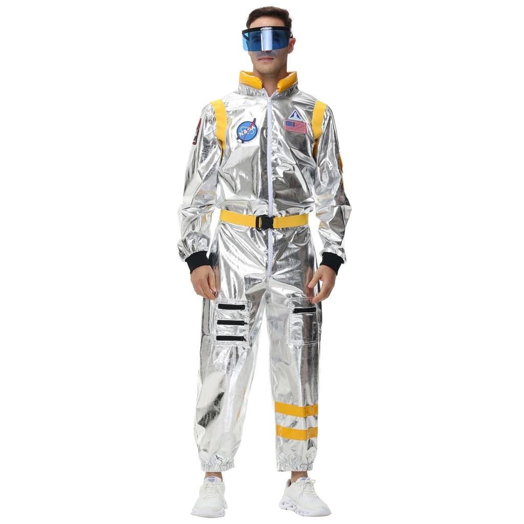 Adult Silver Astronaut Space Jumpsuit Costume by HitMyNeed