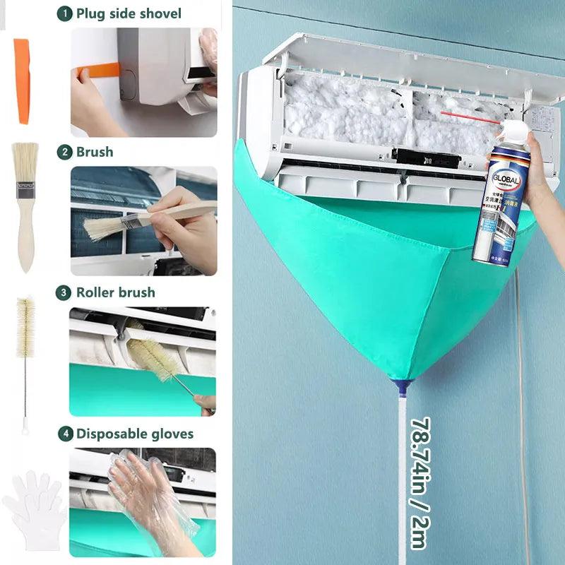 Air Conditioner Cleaning Kit with Leak-Proof Cover by HitMyNeed