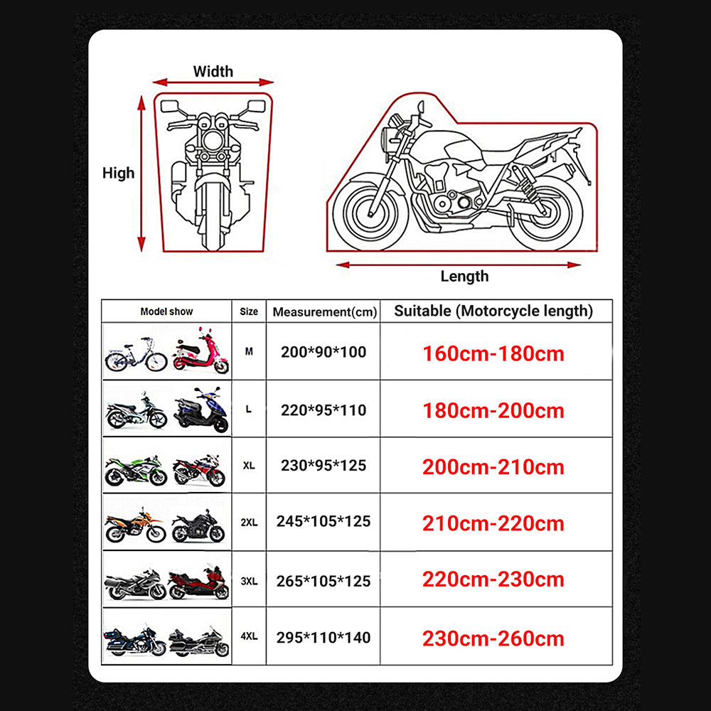 All-Season Waterproof Motorcycle Cover UV & Dustproof by HitMyNeed