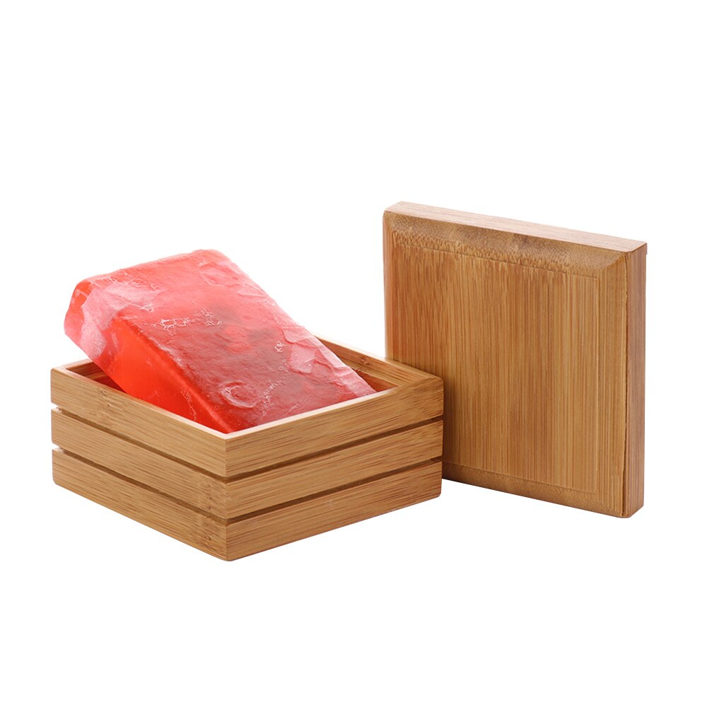 Anti-Bacterial Bamboo Wooden Soap Box with Lid by HitMyNeed