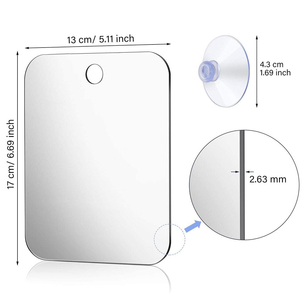Anti Fog Shower Mirror with Suction Mount by HitMyNeed