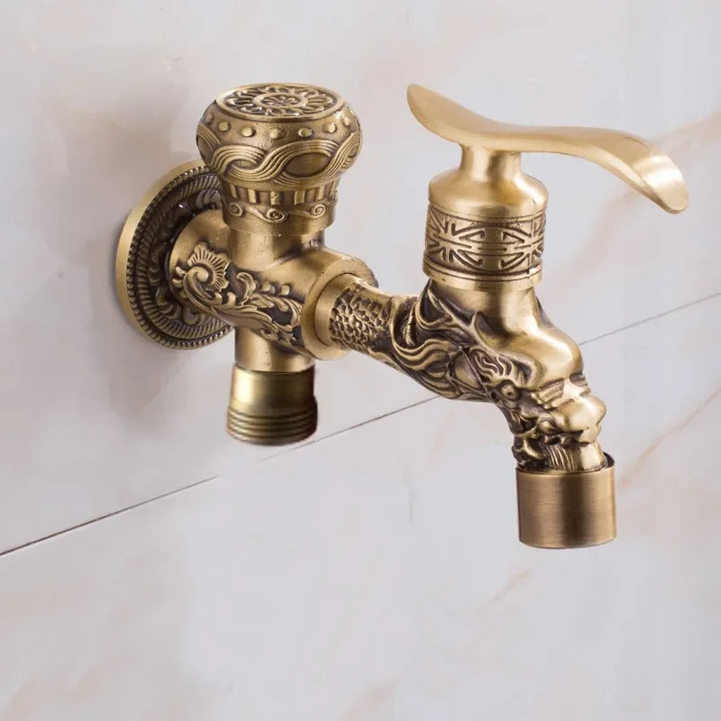Antique Bronze Garden Wall Tap for Washing Machines by HitMyNeed