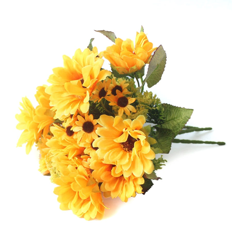 Artificial Sunflower Bouquet Silk Floral Decor by HitMyNeed