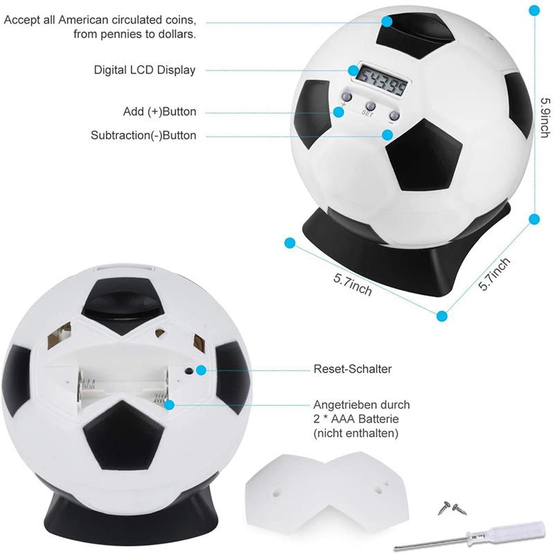 Automatic Counting Soccer Ball Coin Bank by HitMyNeed