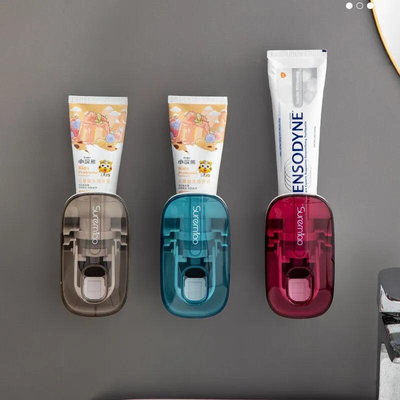 Automatic Wall-Mount Toothpaste Dispenser & Holder by HitMyNeed