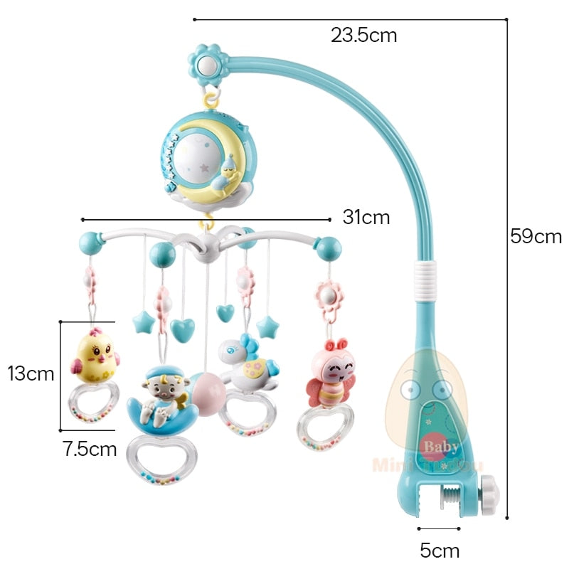 Baby Crib Mobile with Projector and Music Box by HitMyNeed