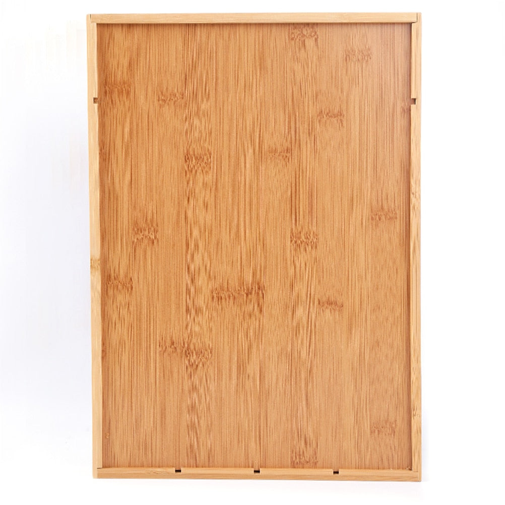 Bamboo 5-Grid Wooden Drawer Cutlery Organizer by HitMyNeed