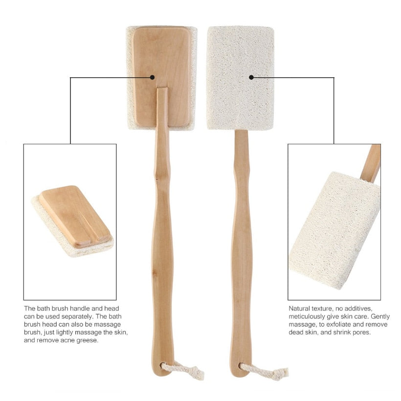 Bath Exfoliating Loofah Brush Set (2 Pack) by HitMyNeed