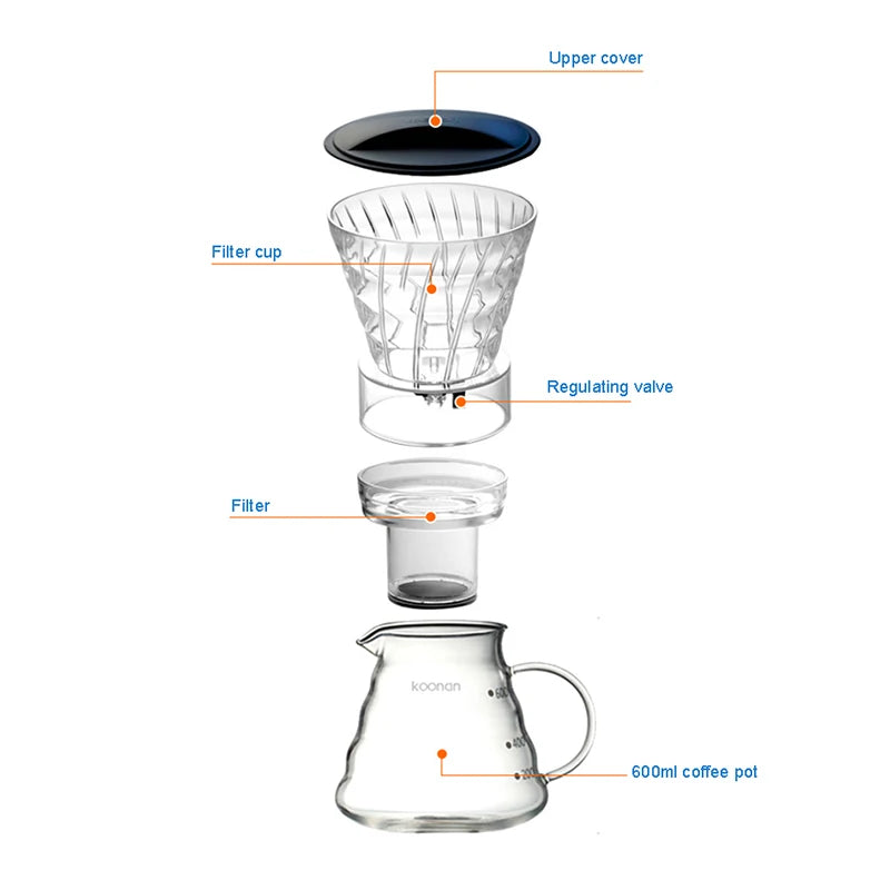 BDH-04 Glass Water Drip Coffee Maker 600ml 800ml by HitMyNeed