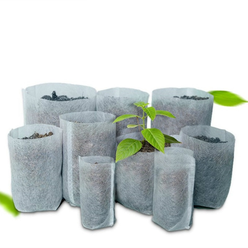 Biodegradable Seedling Grow Bags 8x10cm (100 Pack) by HitMyNeed