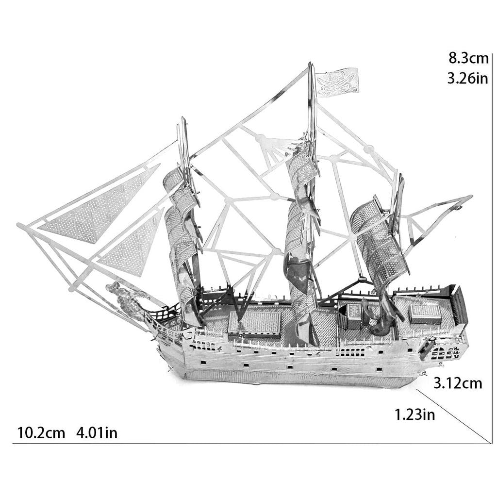 Black Pearl Pirate Ship 3D Metal Puzzle Kit by HitMyNeed