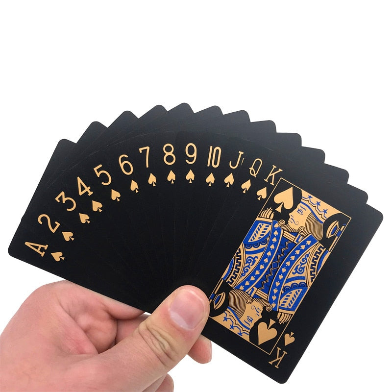 Black Waterproof Plastic Playing Cards Deck by HitMyNeed