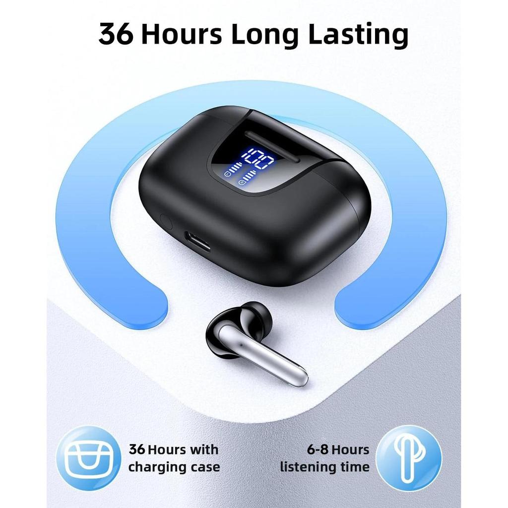 Bluetooth 5.3 ANC Wireless Earbuds with LED Display by HitMyNeed