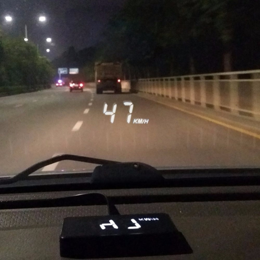 Car Head Up Display with Windshield Speed Warning by HitMyNeed
