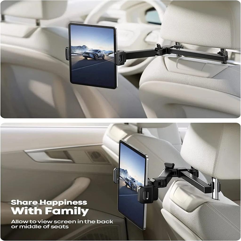 Car Headrest Tablet Holder for 4.7-12.9" Devices by HitMyNeed