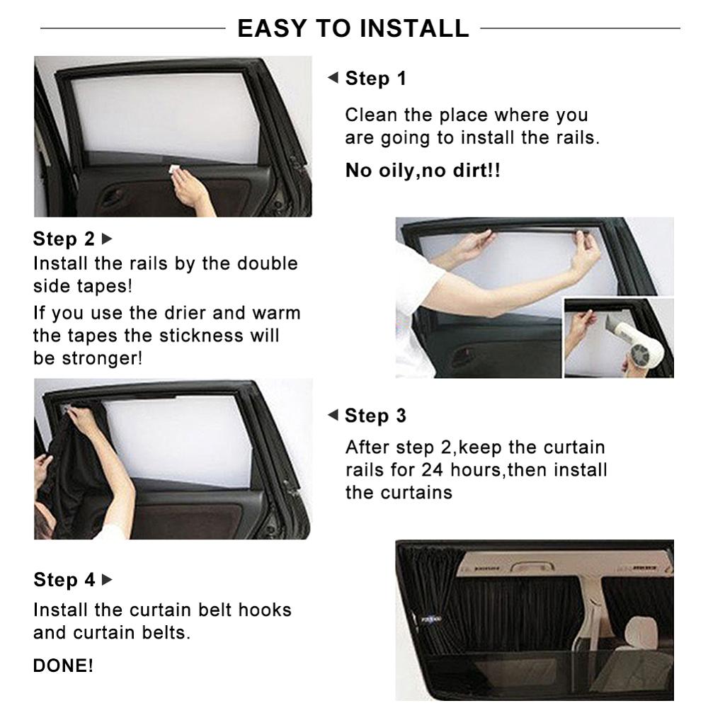 Car Window Privacy Shade Curtains (Set of 2) by HitMyNeed