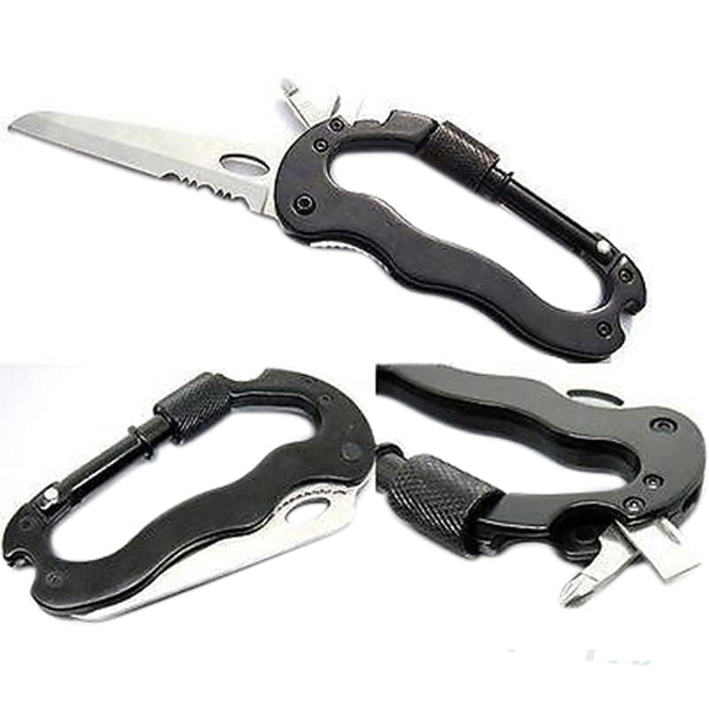 Carabiner Keychain 6-in-1 Multitool by HitMyNeed