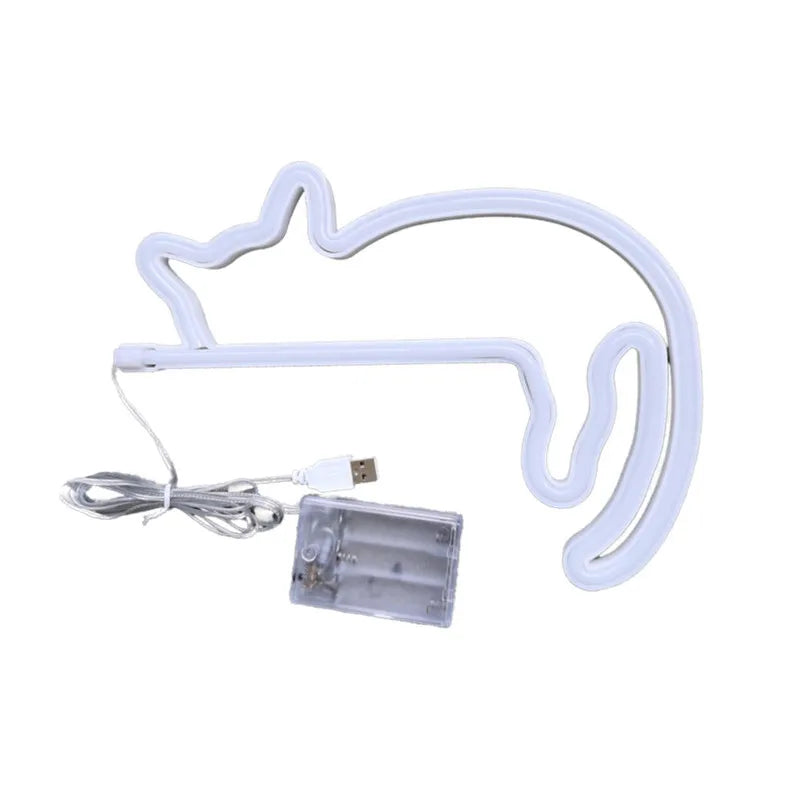 Cat Neon Sign LED Wall Light for Room & Parties by HitMyNeed