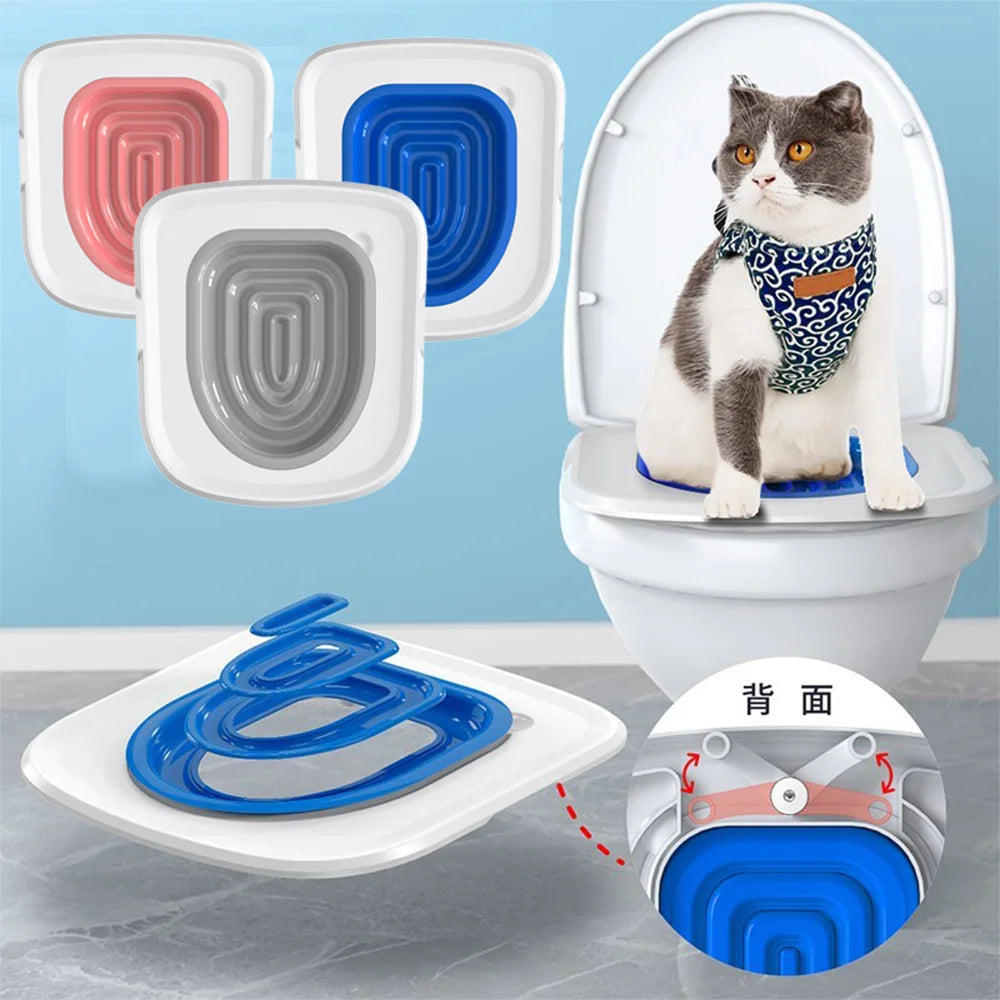 Cat Toilet Training Kit with Reusable Litter Mat by HitMyNeed