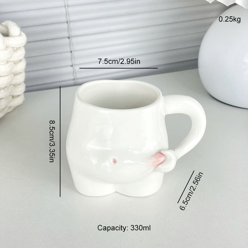 Ceramic Belly Mug Coffee Cup 330ml by HitMyNeed