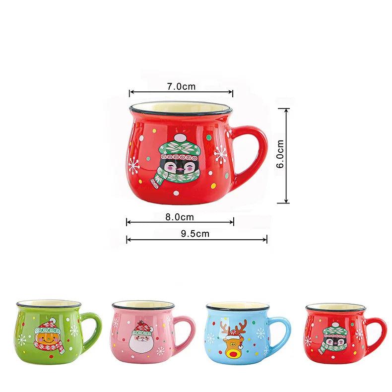 Ceramic Christmas Cartoon Coffee Mug 150ml by HitMyNeed