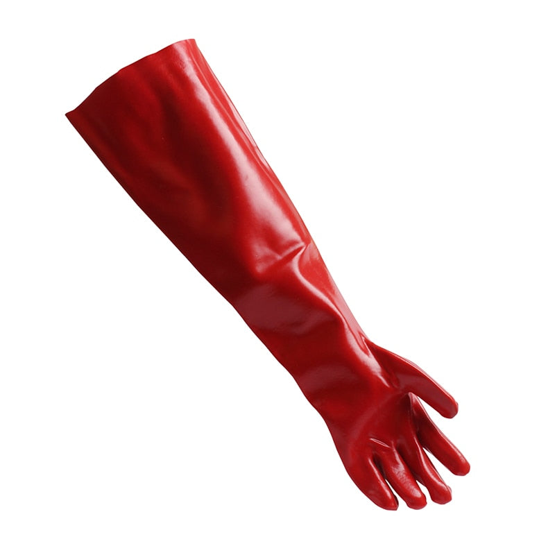 Chemical Resistant PVC Gloves 60cm - Protective Pair by HitMyNeed