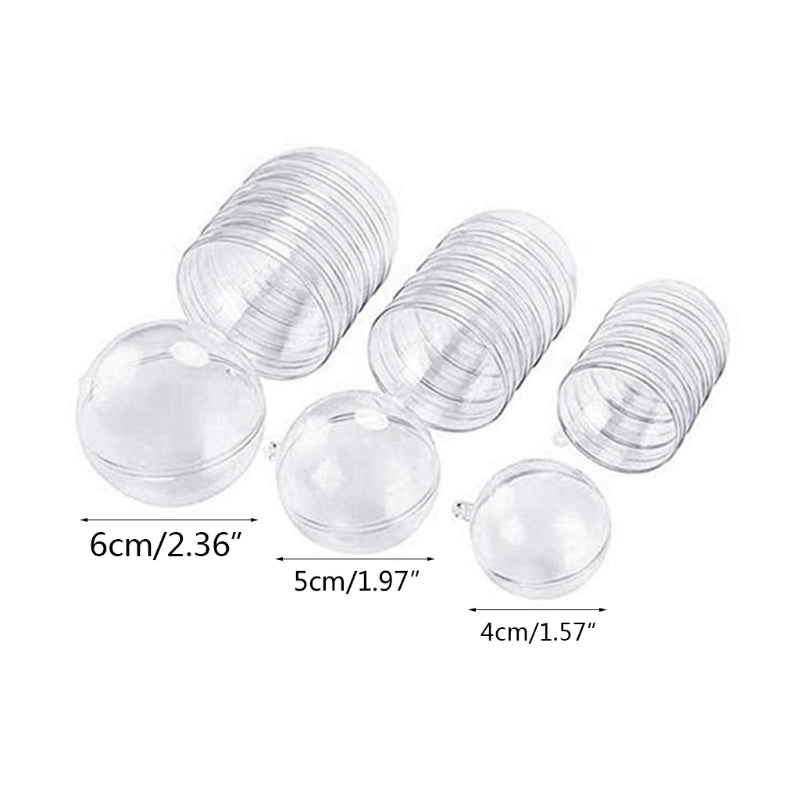 Christmas Clear Fillable Plastic Baubles (15pcs Set) by HitMyNeed