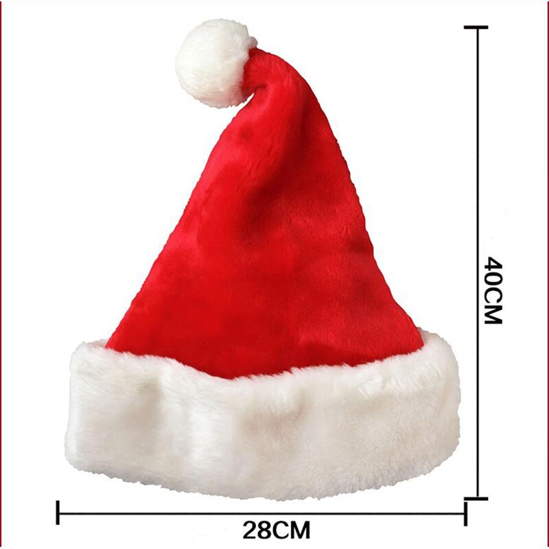 Christmas Santa Hat Soft Plush Costume Cap by HitMyNeed