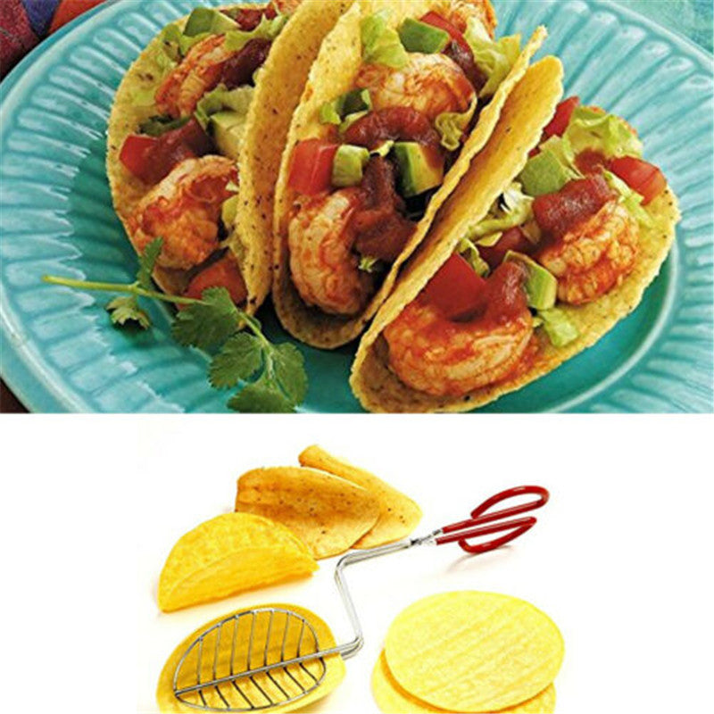 Chrome Taco Press Tortilla Fryer Tongs by HitMyNeed