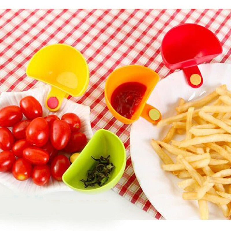 Clip-On Dip Bowls for Plates, Set of 4 by HitMyNeed