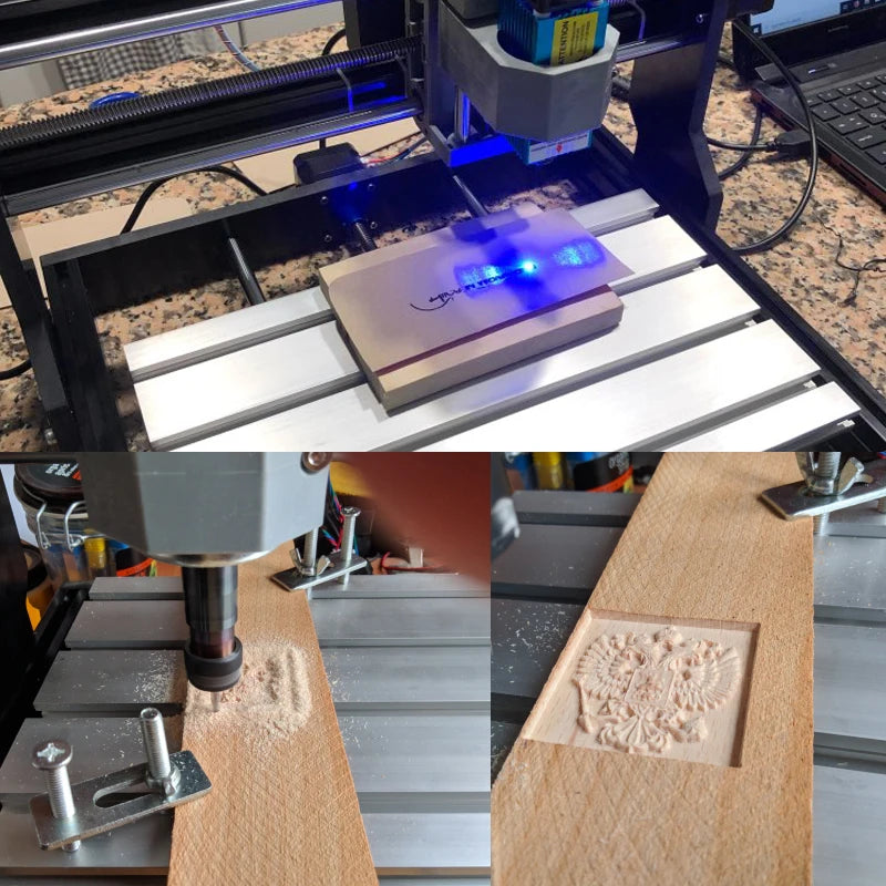 CNC 3018 Pro Mini Laser Engraver & Router 300×180mm by HitMyNeed