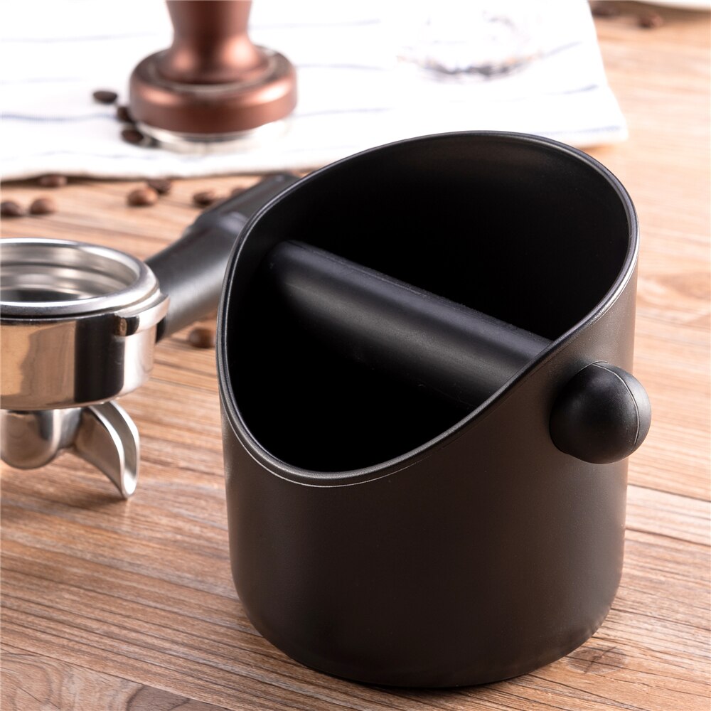 Coffee Knock Box with Shock-Absorbing Rubber Bar by HitMyNeed