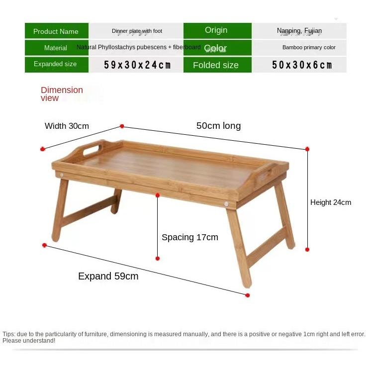 Collapsible Bamboo Wooden Bed and Laptop Tray by HitMyNeed