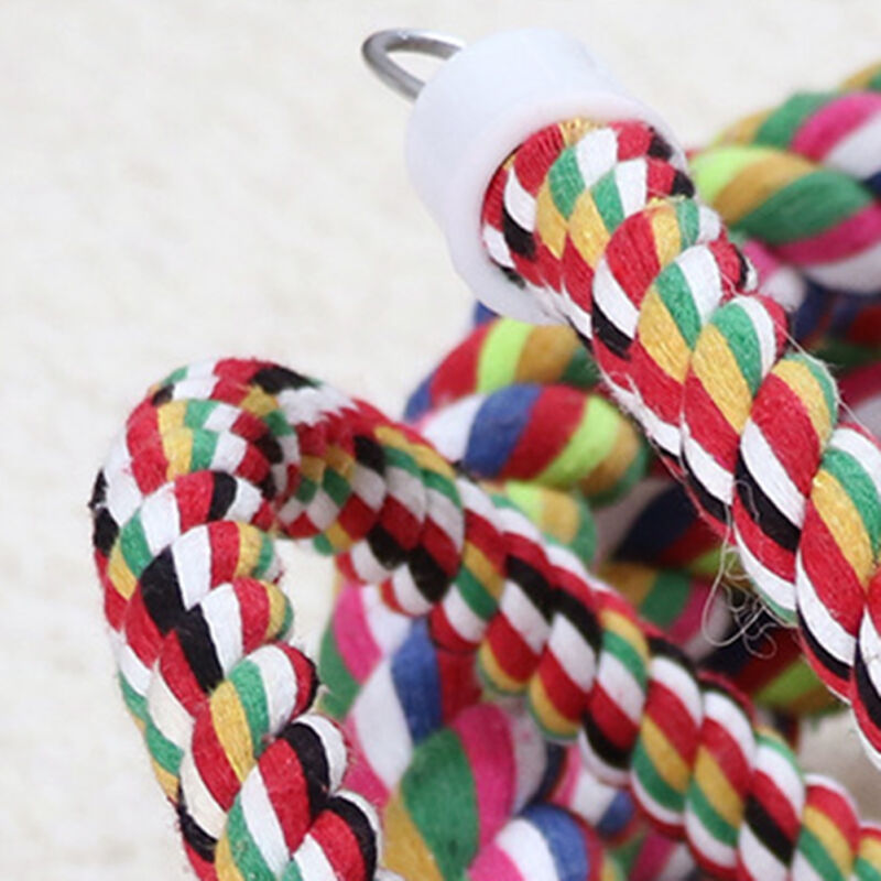 Colorful Bird Perch Rope with Bell, 65 in by HitMyNeed