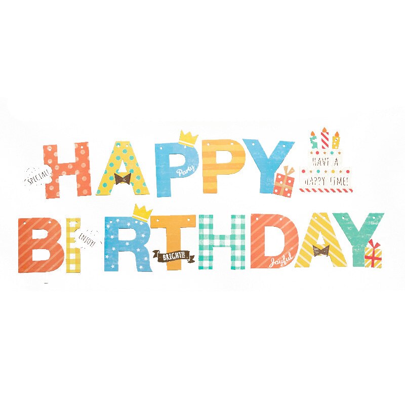 Colorful Happy Birthday Banner Party Decoration by HitMyNeed