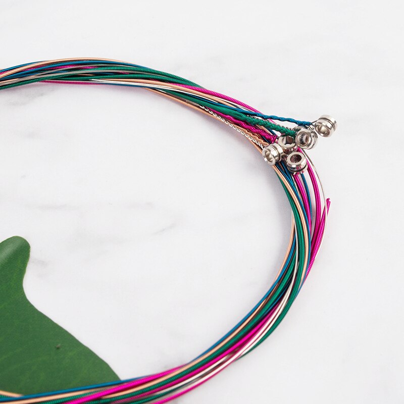 Colorful Rainbow Guitar Strings Set - 6 Pieces by HitMyNeed