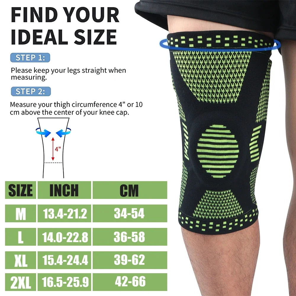 Compression Knee Brace for Pain Relief & Support by HitMyNeed