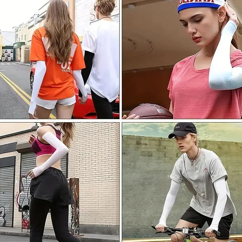 Cooling Arm Sleeves UV Protection for Outdoor Sports by HitMyNeed