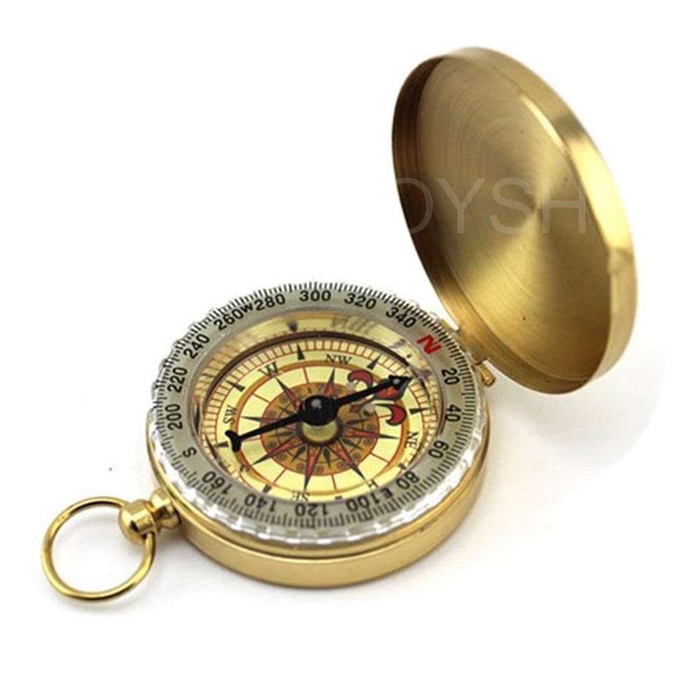 Copper Pocket Navigation Compass with Cover by HitMyNeed